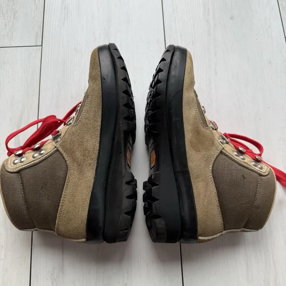 Vintage Raichle Men's Size 8 M Swiss Suede/Canvas Hiking Mountaineering Boots